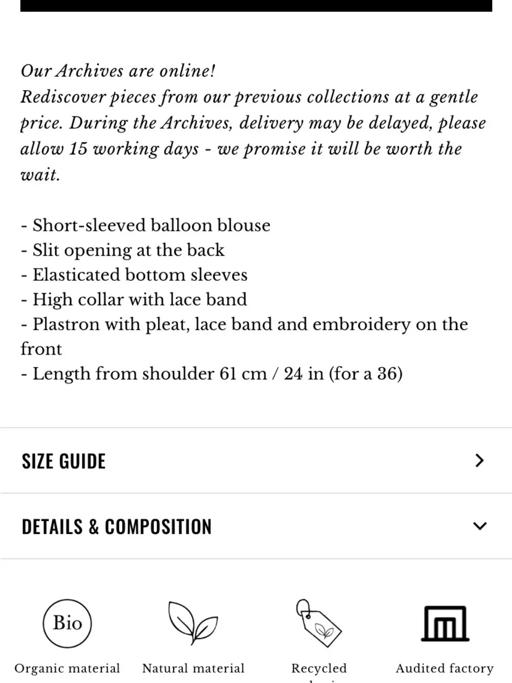Sezane Bert Blouse - Picture 5 of 9
